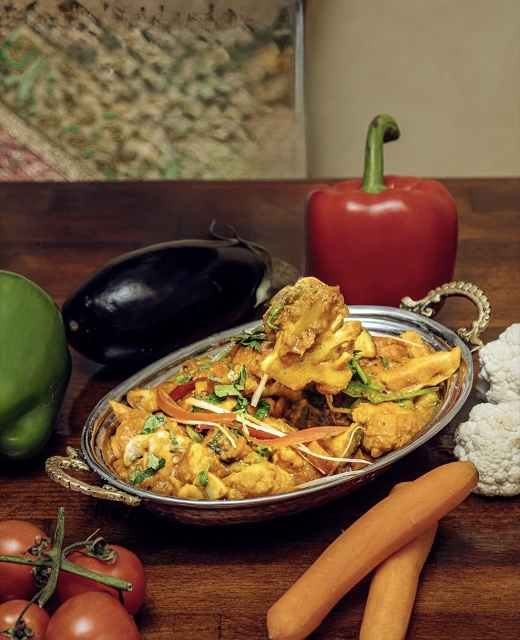 Veganes Mix Sabji mit Gemüsecurry im Khushi Berlin